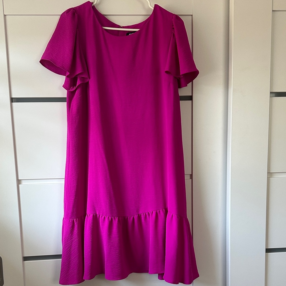 DKNY Fuchsia Dress with Elegant Design